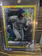 2021 Bowman - Chrome Prospects Austin Martin #BCP-87 Yellow Refractor /75 (RC) picture