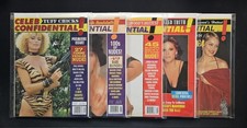 RARE | Lot of 1st 5 Celeb Confidential Magazines | 1990s | V1 #1-4 | V2 #2 | HTF picture