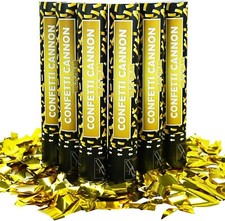 12 Confetti Cannons 6Pcs Gold Confetti Poppers Party For Celebration Party NEW picture