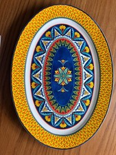 Bico Havana Ceramic 16 inch Oval Platter, Microwave & Dishwasher Safe picture