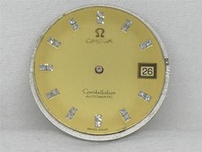 VINTAGE OMEGA 1010 AUTOMATIC WIND WRIST WATCH MOVEMENT & DIAMOND DIAL, RUNNING picture