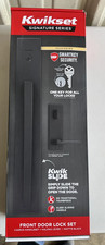 Kwikset Caerus Handleset + Halifax Lever Front Door Lock Set (Matte Black) picture
