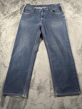 Vintage Lee Riders Jeans Mens 36x32 Medium Wash Blue Straight Denim Pants picture