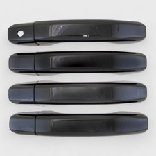 Patented Snap-On Black Door Handle Cover for 19-24 Chevy Silverado 2500 NO SMK picture