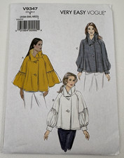 Vogue 9347 Tops in 3 Versions Misses' Sz XS S M or 4-6 8-10 12-14 UNCUT FF NIP picture