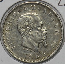 Italy 1863 M Lira 297166 combine shipping picture