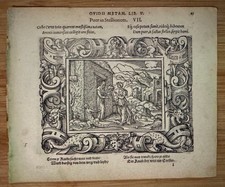 1569 Virgil Solis Ovid Metamorphoses Antique Woodcut, Alpheus Arethusa Ceres picture
