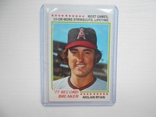 Topps 1977 Nolan Ryan '77 Record Breaker #6 California Angels MLB Baseball picture