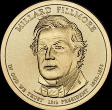 2010 D Millard Fillmore Presidential Dollar Coin Uncirculated from US Mint Roll picture