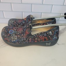 Alegria Kel-323 Midnight Garden Floral Leather Clogs Shoes Womens 39 9 M picture