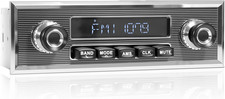 Retro Bluetooth Car Stereo Single DIN AM FM Radio USB AUX Classic Car 300W picture