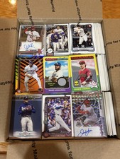 Medium Flat Rate Box Baseball Inserts Refractors Rookie RC Game Used Auto picture