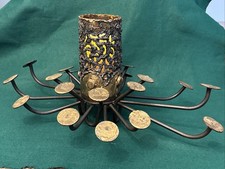Brother Mel Meyer Original Signed Sculpture Iron & Brass Centerpiece 1970’s picture