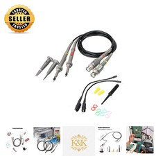 2Pcs 100 MHz High Sensitivity Oscilloscope Clip Probes - 300V DC, Durable Design picture