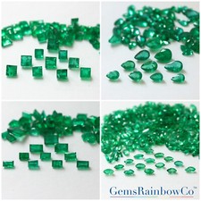 Natural Emerald Multiple Shape And Size Green Faceted Loose Gemstones, #777. picture