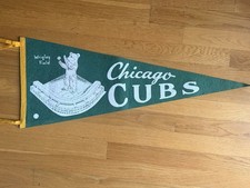 Chicago Cubs Wrigley Field Rare vintage pennant picture