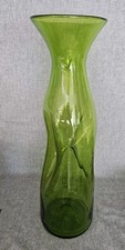 RARE BLENKO GREEN 6634 JOEL MYERS FLOOR VASE, 19.5 INCHES TALL picture