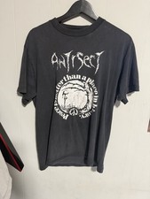 Vintage 1990s Antisect Peace Is Better Than A Place In History Punk Shirt Medium picture