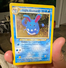 Pokemon TCG Light Azumarill 13/105 Neo Destiny Holo Rare moderate play *swirl picture