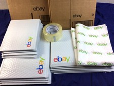 Ebay Shipping Supplies KIT Padded MAILERS Bubble Envelopes, BOXES, Tissue &TAPE picture