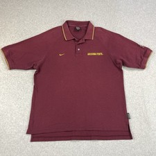 Vintage 90s Nike Team Arizona State Wildcats ASU Polo Shirt Mens Large Weave picture