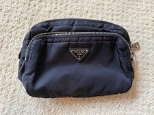 Authentic Retro black PRADA Tessuto Soft Nylon Pouch NWT picture