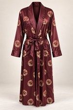 Vtg 1960s Vietnam War US Coast Guard Silk Souvenir Robe Smoking Jacket Medallion picture