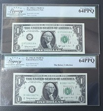 (2) 1963b $1 Barr Notes UNC64PPQ picture