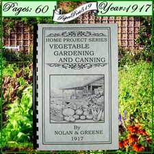 1917 Vegetable Gardening And Canning 60 Pages picture