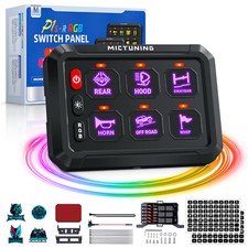 RGB 6 Gang On/Off Switch Panel 12v LED Light Bar Circuit Relay System Car Marine picture