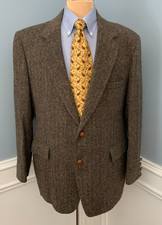 Vintage Christopher Hayes Blazer Mens 46R Wool Tweed Herringbone Jacket picture