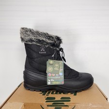 Size 10 - KAMIK Momentum L 2 Black Womens WATERPROOF INSULATED Fur Lined Cozy picture