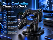 Dual Controller Charging Dock Station for PS4 PS4 Pro Slim Gamepad Charger Stand picture