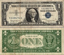 1957B Fr. 1621 $1 Silver Certificate X61984752A F/VF picture