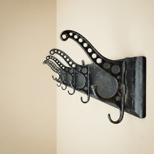 Railroad Train Antique 5 Hook Hat Coat Rack Wood Board 31
