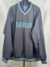 Vintage Reebok NFL Philadelphia Eagles Pullover Windbreaker Jacket Mens XL Black picture