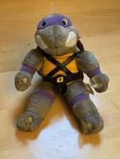 Vintage 1989 Playmates TMNT Donatello Suction Cup Plush Window Hang picture