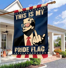 This Is My Pride Flag Funny Trump Political Outdoor House Flag picture