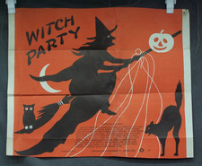 Rare Vintage Halloween Game Witch Party Saalfield Publishing Akron Ohio picture