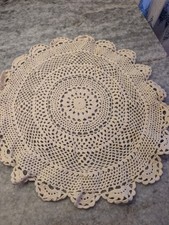 Vintage Ecru Scalloped Doily 12