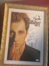 Signed Godfather 3 Movie Poster- 10 X14 -Pacino-Coppola plus 4 more Cast JSA COA picture