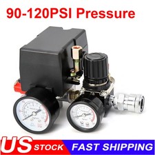 Air Compressor Pressure Switch Control Valve 90-120PSI Pressure Regulator Gauge picture