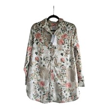 Chico’s NWT Womens Size 14 Shirt Button-Up No-Iron Chic Stretch Floral Pocket picture