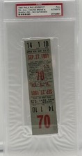 1961 Sandy Koufax PSA Full Ticket 269 K Tops Mathewson 1903 Record/Phillies/LA⚾️ picture