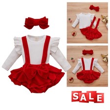 Girl Romper Tops Pants Dress Headband Tutu Clothes 3pcs Newborn Baby Set Outfits picture