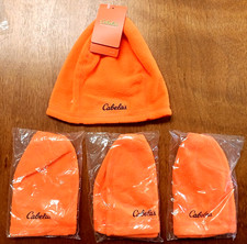 Cabelas Blaze Orange Fleece Beanies 4 for 1 Total 9.99 YOU GET 4 picture
