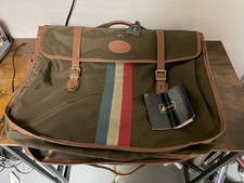 Vintage 1980s Lark Travel Luggage Hanging Garment Bag Olive Brown picture