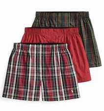 Men’s Polo Ralph Lauren Classic Fit Woven Boxers 3 Pack 100% Cotton Size X-Large picture