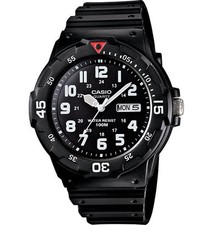 Casio MRW200H-1BV, Analog Watch, Black Resin Band, Day/Date, 100 Meter WR picture