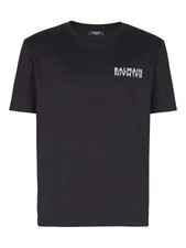 Balmain Black Double Logo Cotton T-Shirt picture